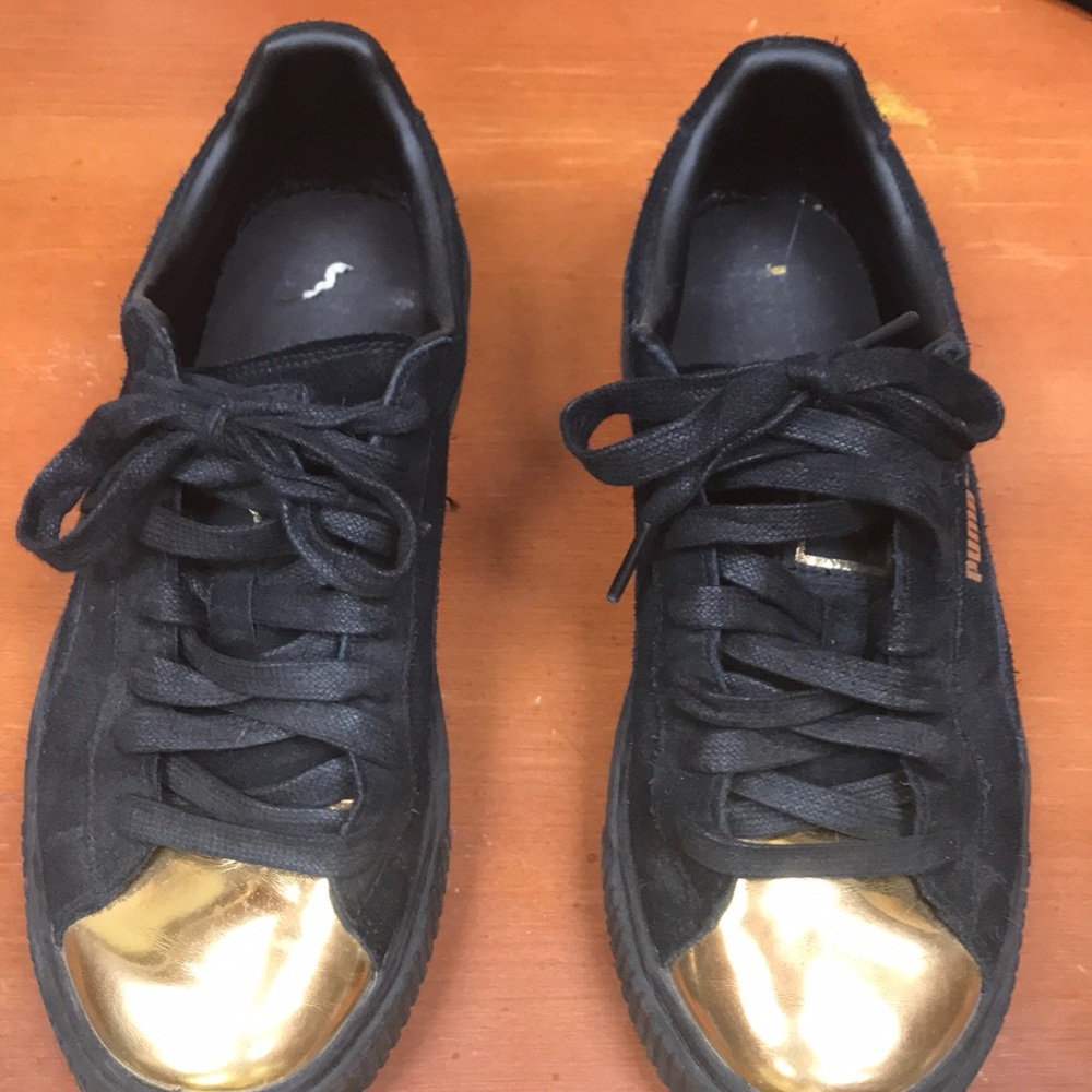 Puma gold tipped platforms